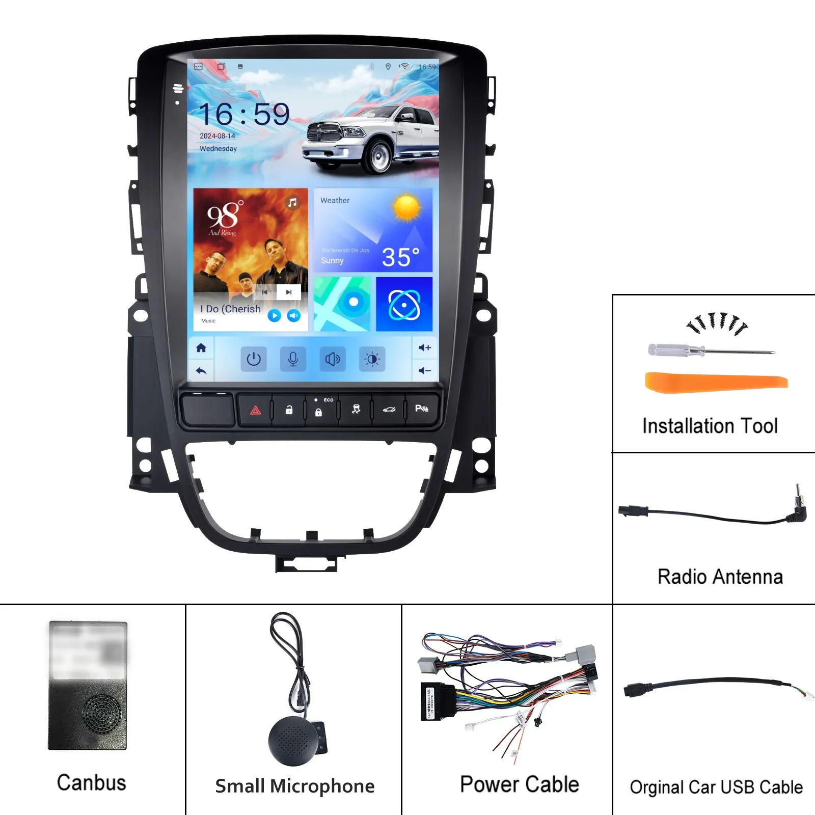 Navigatie Opel Astra J (2009-2015)  Tip Tesla, Android 12, 4GB RAM 64GB, SLOT SIM 4G, DSP, CarPlay si Android Auto, ecran 9,7 inch - Copie [10]