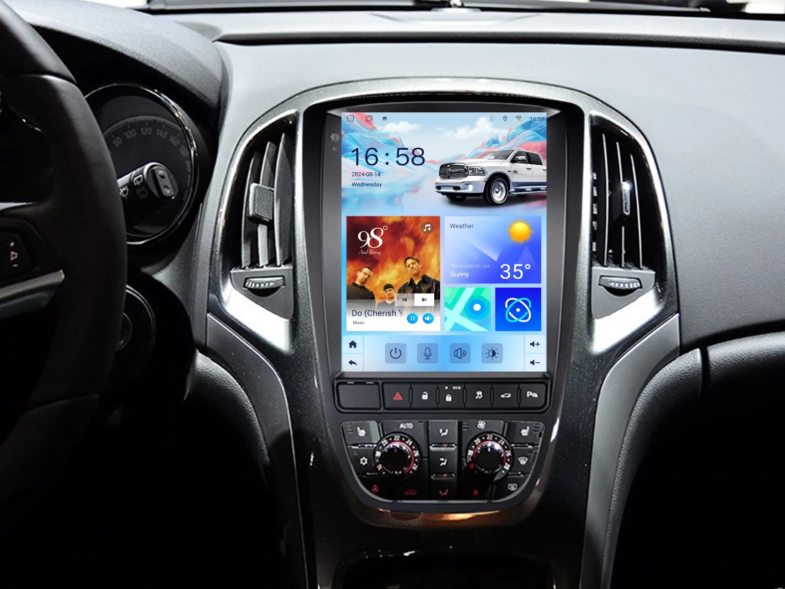 Navigatie Opel Astra J (2009-2015)  Tip Tesla, Android 12, 4GB RAM 64GB, SLOT SIM 4G, DSP, CarPlay si Android Auto, ecran 9,7 inch - Copie [2]