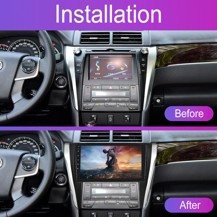 Navigatie Toyota Camry (2015-2017), Android 12, 8GB RAM 128GB, SIM 4G, DSP, Carplay si Android auto, ecran 10.1 inch [2]