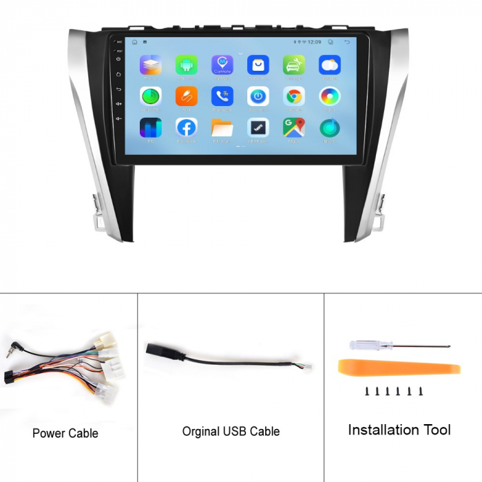 Navigatie Toyota Camry (2015-2017), Android 12, 2GB RAM 32GB, DSP, Carplay si Android auto, ecran 10.1 inch [9]