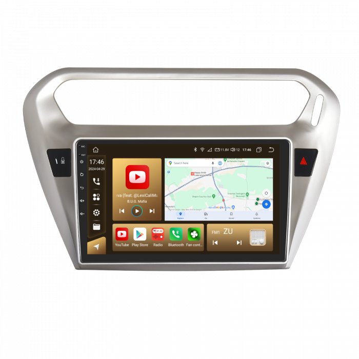 Navigatie Peugeot 301 (2012-2016), Android 12, 8GB RAM 128GB, SLOT SIM 4G, DSP, Carplay si Android auto, ecran 9 inch [2]