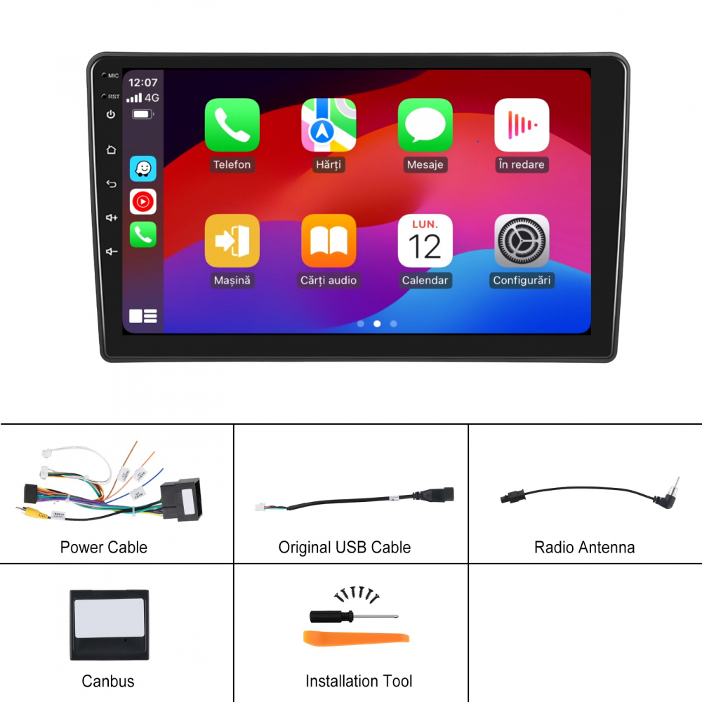 Navigatie Peugeot 308 308S (2015-2018) cu Android, 4GB RAM 64GB ROM, cu SLOT SIM 4G, DSP, ecran 9 Inch,Carplay si Android Auto [9]