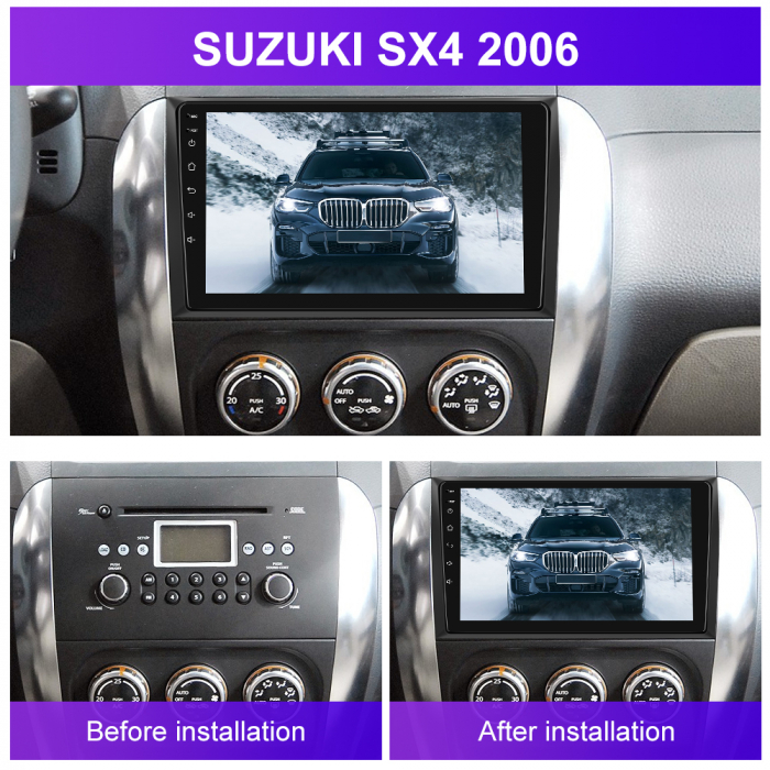 Navigatie Suzuki SX4 (2005-2014) cu Android 11, 2GB RAM 32 GB ROM ecran 9 Inch,Carplay si Android Auto [2]