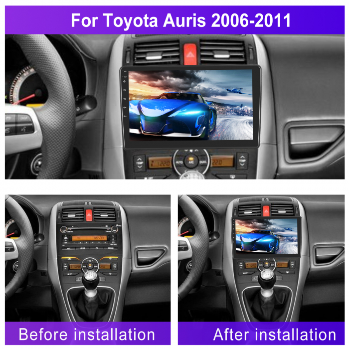 Navigatie Toyota Auris (2006-2011), Android 12, 8GB RAM 128GB, SIM 4G, DSP, Carplay si Android auto, ecran 10.1 inch [5]