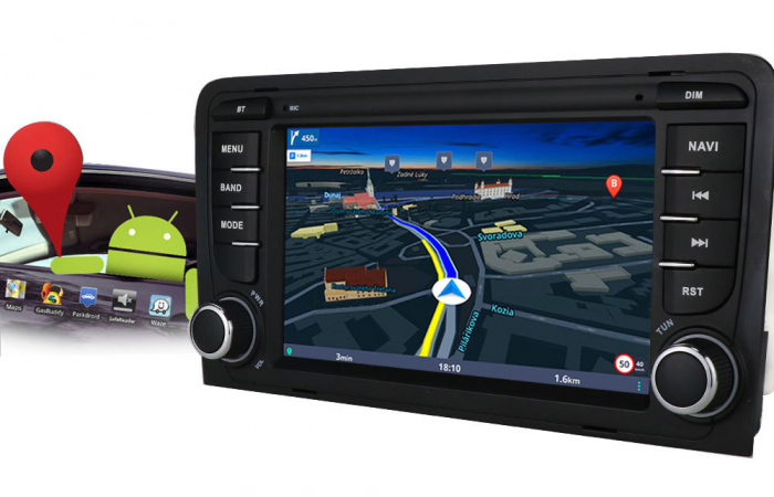 Navigatie cu Android 10, 3 GB RAM 32 GB ROM, Ecran de 7 Inch, dedicata Audi A3 2003-2011 [10]