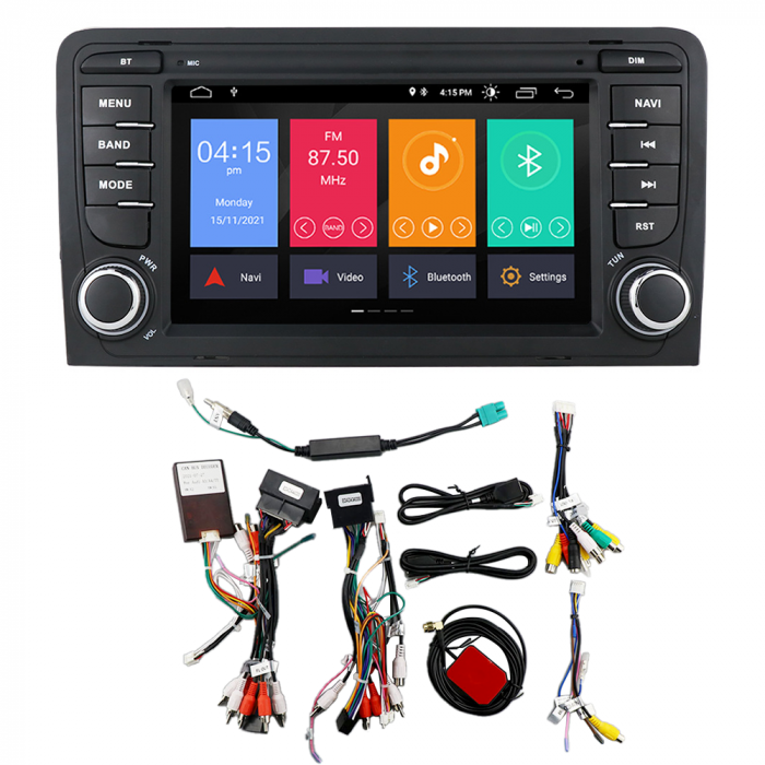 Navigatie cu Android 10, 3 GB RAM 32 GB ROM, Ecran de 7 Inch, dedicata Audi A3 2003-2011 [2]