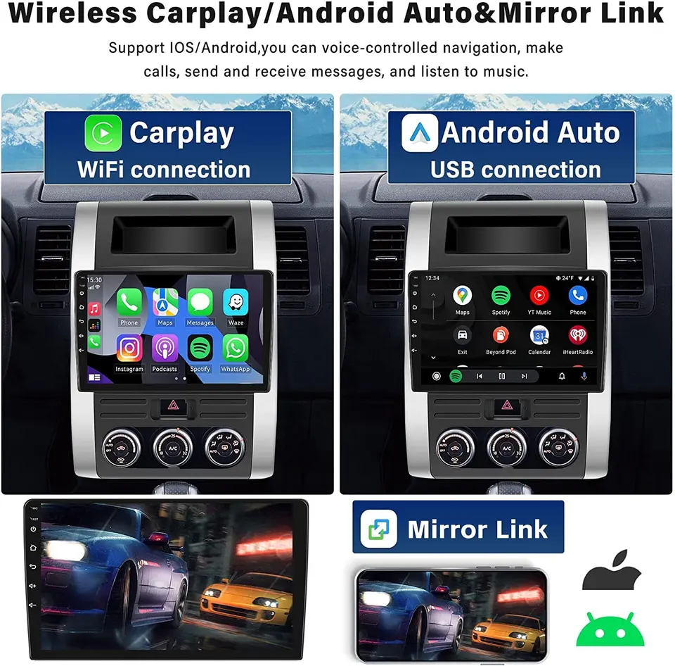 Navigatie Nissan X-Trail T31 (2007-2013) cu Android 11, 2GB RAM 32 GB ROM ecran 10.1 Inch,Carplay si Android Auto [6]
