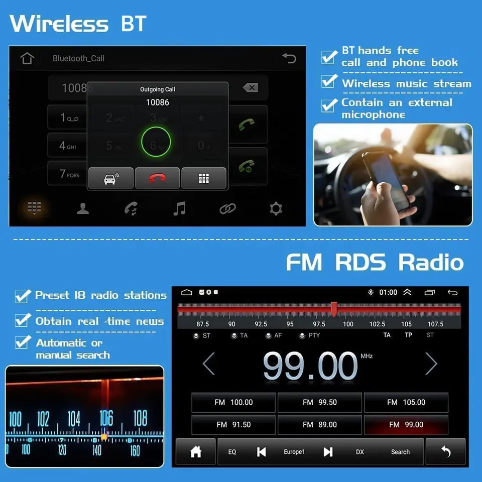 Navigatie Audi A3 (2003-2012) cu Android 13, 2GB RAM 32 GB ROM ecran 7 Inch, Carplay si Android Auto wireless [8]