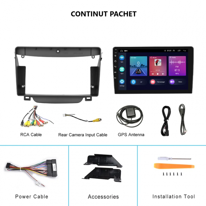 Navigatie Hyundai I30 (2011-2015) cu Android 12, 2GB RAM 32GB ROM,DSP, Carplay si Android Auto, ecran 9 Inch [5]