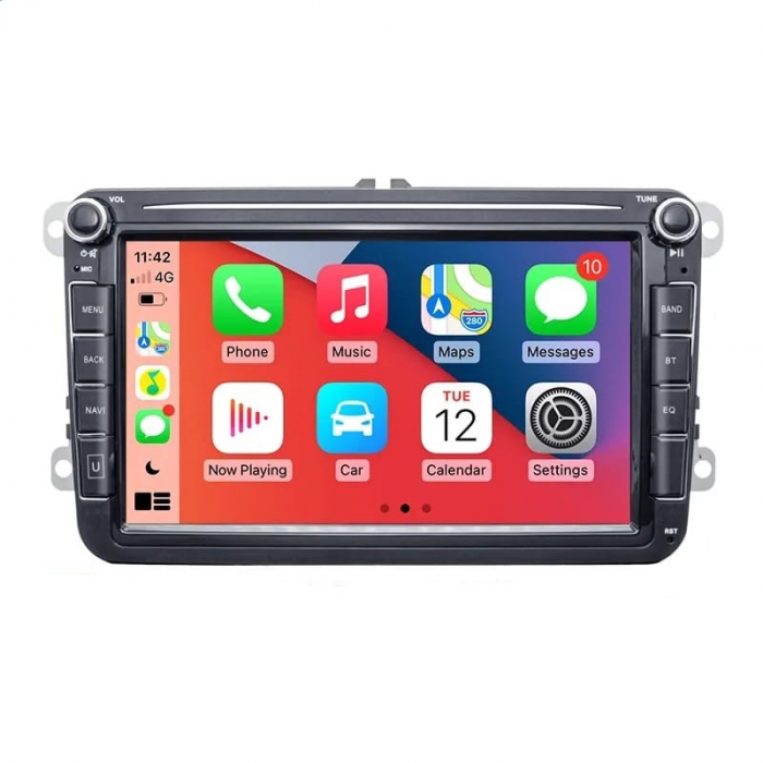Navigatie Volkswagen|Skoda|Seat cu Android 12, 4GB RAM 64GB ROM, DSP, Slot SIM 4G, Ecran de 8 Inch, dedicata Golf 5, Golf 6, Jetta, Passat B6, CC, B7, Polo, Tiguan, Touran, Skoda, Seat [3]