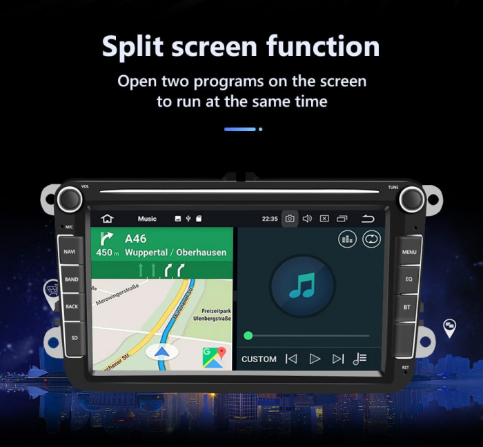 Black Friday Navigatie Volkswagen|Skoda|Seat cu Android 12, CarPlay 2GB RAM 32 GB ROM, Ecran de 8 Inch, dedicata Golf 5, Golf 6, Jetta, Passat B6, CC, B7, Polo, Tiguan, Touran, Skoda, Sea [20]