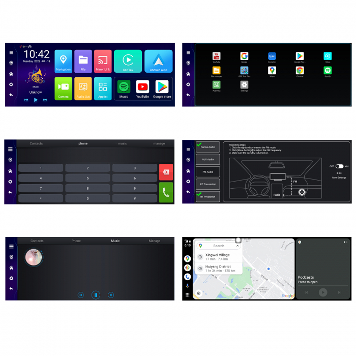 Navigatie cu Android 13, 4GB+64GB, CAMERA DVR FULL HD INCLUSA si Camera marsarier, GPS Portabil, Universal, CarPlay si Android Auto WI-FI, ecran tactil HD 10.26 inch [25]