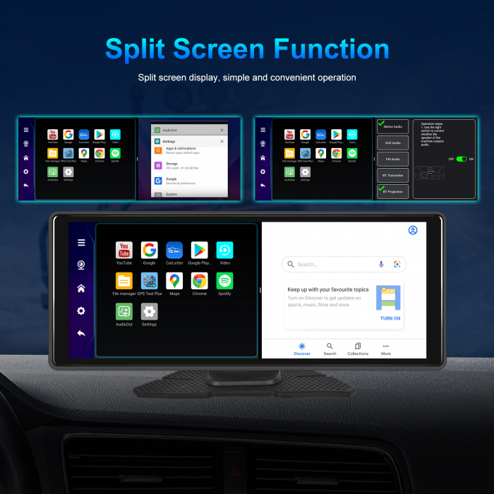 Navigatie cu Android 13, 4GB+64GB, CAMERA DVR FULL HD INCLUSA si Camera marsarier, GPS Portabil, Universal, CarPlay si Android Auto WI-FI, ecran tactil HD 10.26 inch [27]
