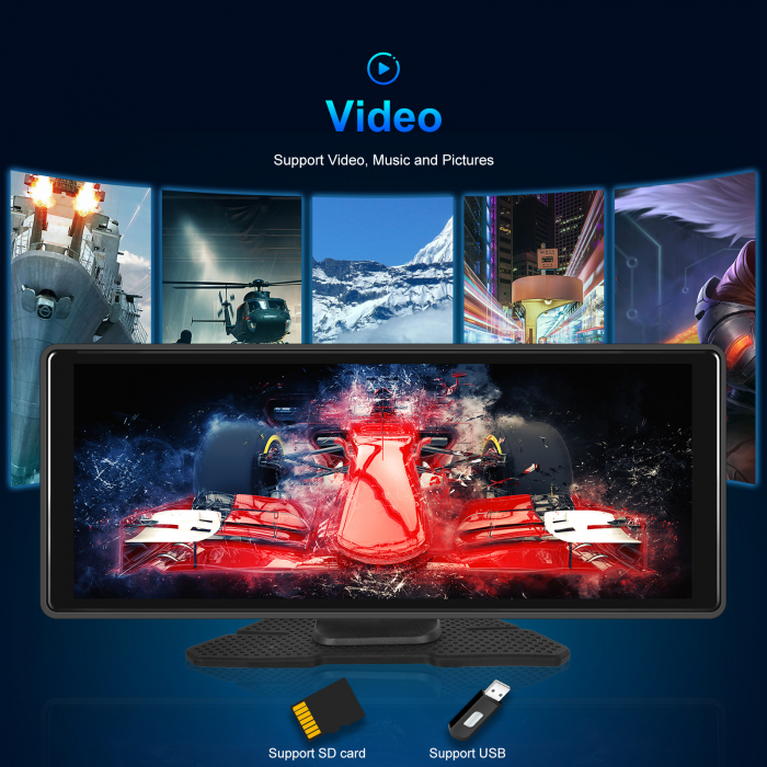 Navigatie cu Android 13, 4GB+64GB, CAMERA DVR FULL HD INCLUSA si Camera marsarier, GPS Portabil, Universal, CarPlay si Android Auto WI-FI, ecran tactil HD 10.26 inch [22]