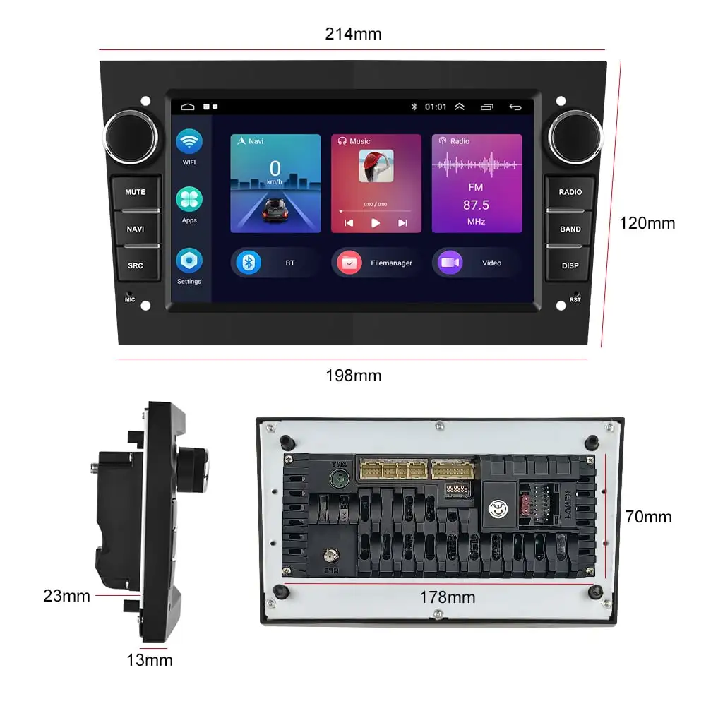 Navigatie Opel Astra, Vectra, Corsa, Zafira, cu Android 12, 2GB RAM 32 GB ROM ecran 7 Inch, Carplay si Android Auto wireless [4]