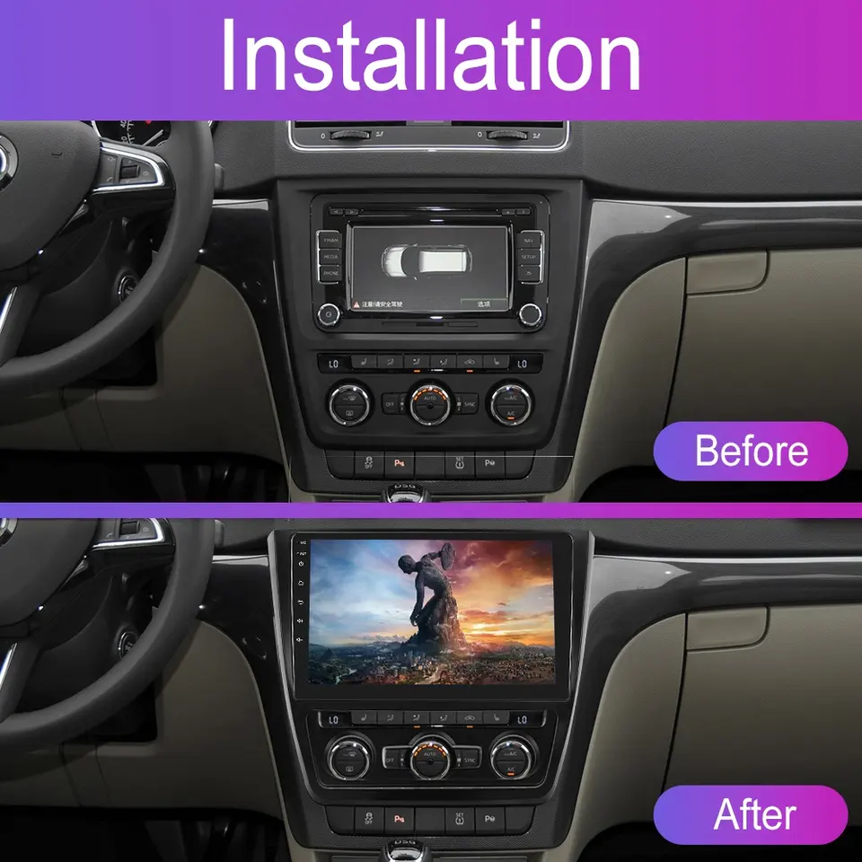 Navigatie cu Android 2GB RAM 32GB ROM, Android 11, CarPlay si Android Auto Wi-fi, Youtube, Waze, ecran HD 10.1 Inch, dedicata Skoda Yeti 2009-2017 [8]