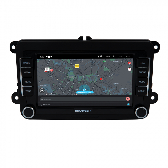 Navigatie Volkswagen|Skoda|Seat cu Android 13,2GB ROM 64GB, RDS, CarPlay si Android Auto, dedicata Golf 5, Golf 6, Jetta, Passat B6, CC, B7, Polo, Tiguan, Touran, Skoda, Seat ecran 7 inch [7]