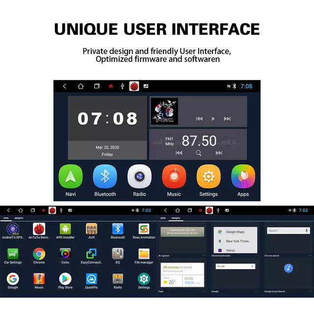 Navigatie Volkswagen|Skoda|Seat cu Android 2GB RAM 32GB ROM, Ecran de 7 Inch, dedicata Golf 5, Golf 6, Jetta, Passat B6, CC, B7, Polo, Tiguan, Touran, Skoda, Seat [3]