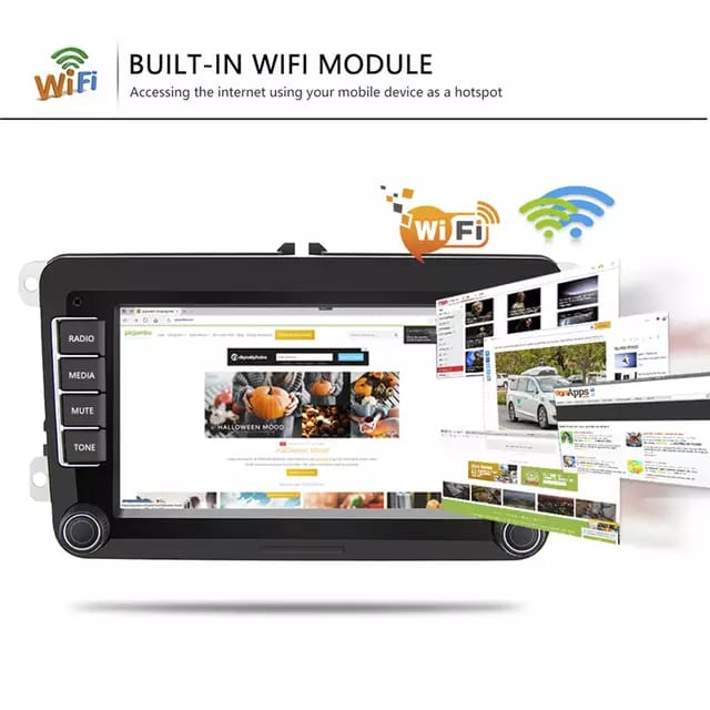 Black Friday Navigație Android 13 Volkswagen, Skoda, Seat - 2+64 GB, CarPlay & Android Auto, ecran 7"|Compatibil Golf 5, Golf 6, Jetta, Passat B6/B7/CC, Polo, Tiguan, Touran [17]