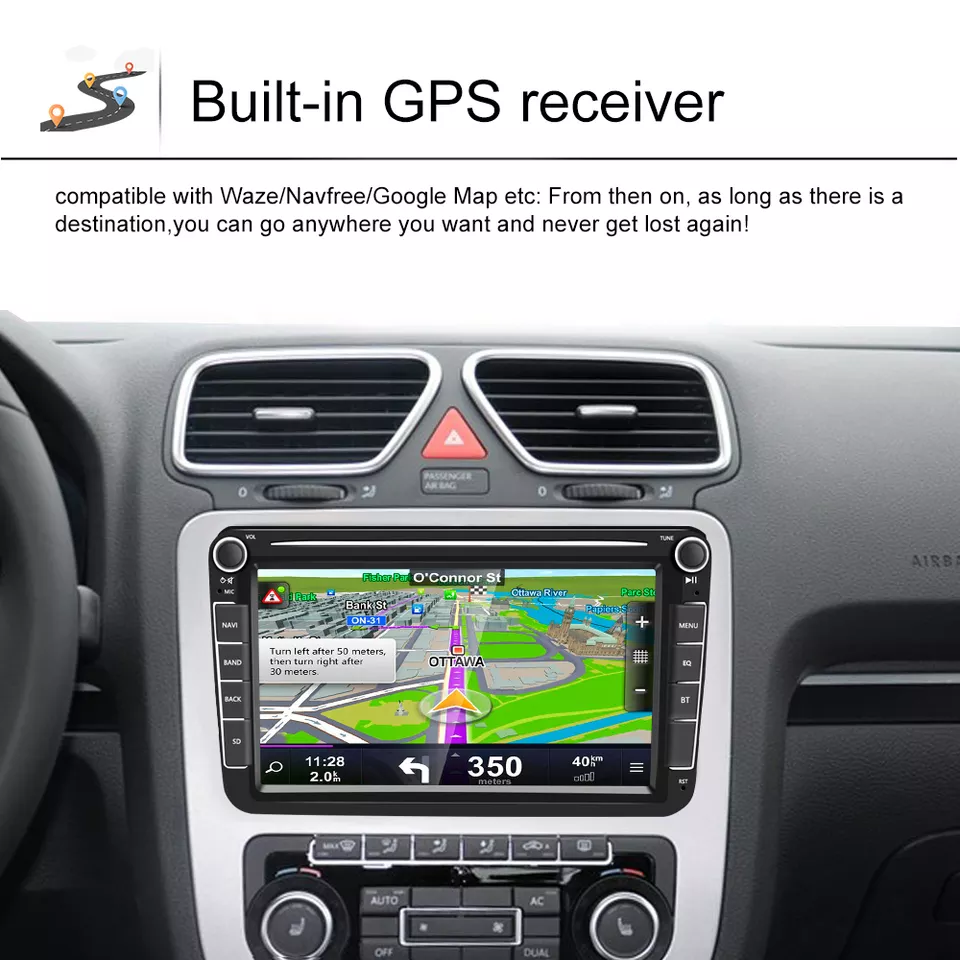 Navigatie Volkswagen|Skoda|Seat cu Android 12, 4GB RAM 64GB ROM, DSP, Slot SIM 4G, Ecran de 8 Inch, dedicata Golf 5, Golf 6, Jetta, Passat B6, CC, B7, Polo, Tiguan, Touran, Skoda, Seat [12]