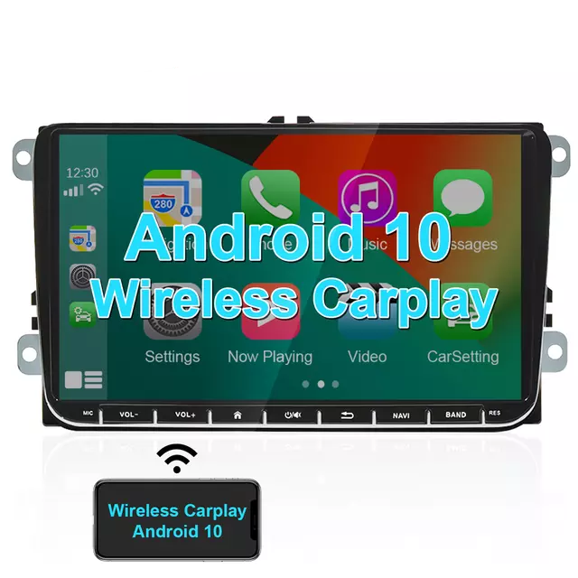 Navigatie Volkswagen|Skoda|Seat cu Android 12, 9 Inch, CarPlay si Android Auto, dedicata Golf 5, Golf 6, Jetta, Passat B6, CC, B7, Polo, Tiguan, Touran, Skoda, Seat [3]