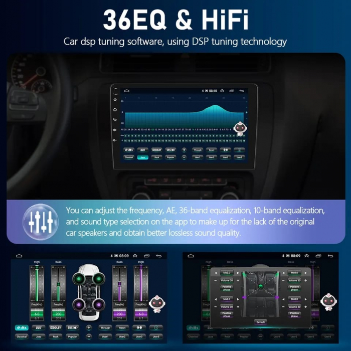 Navigatie cu Android,Carplay si Android auto, dedicata Seat Leon MK2 2005-2012, ecran 9" 2GB/32GB [9]