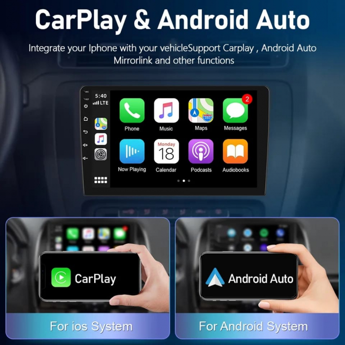 Navigatie Seat Leon MK2 (2005-2012) 4GB RAM 64GB ROM, Andriid 12, DSP, CarPlay si Android Auto ecran 9 Inch [9]