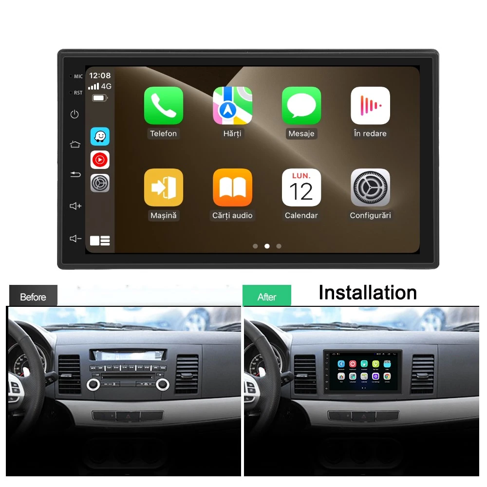 Navigație 2DIN Android cu CarPlay și Android Auto, 1GB RAM, 16GB ROM - Ideală pentru VW Golf 4, Passat B5, Skoda, Bora [11]