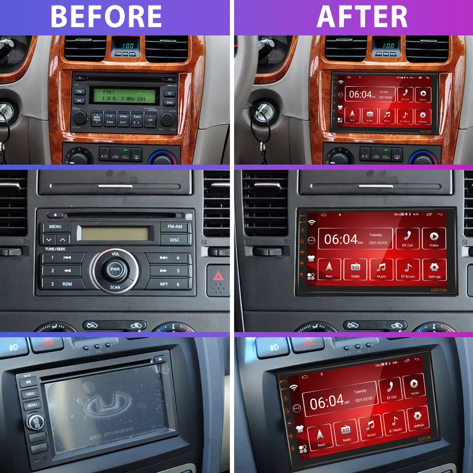 Navigație 2DIN Android cu CarPlay și Android Auto, 1GB RAM, 16GB ROM - Ideală pentru VW Golf 4, Passat B5, Skoda, Bora [6]