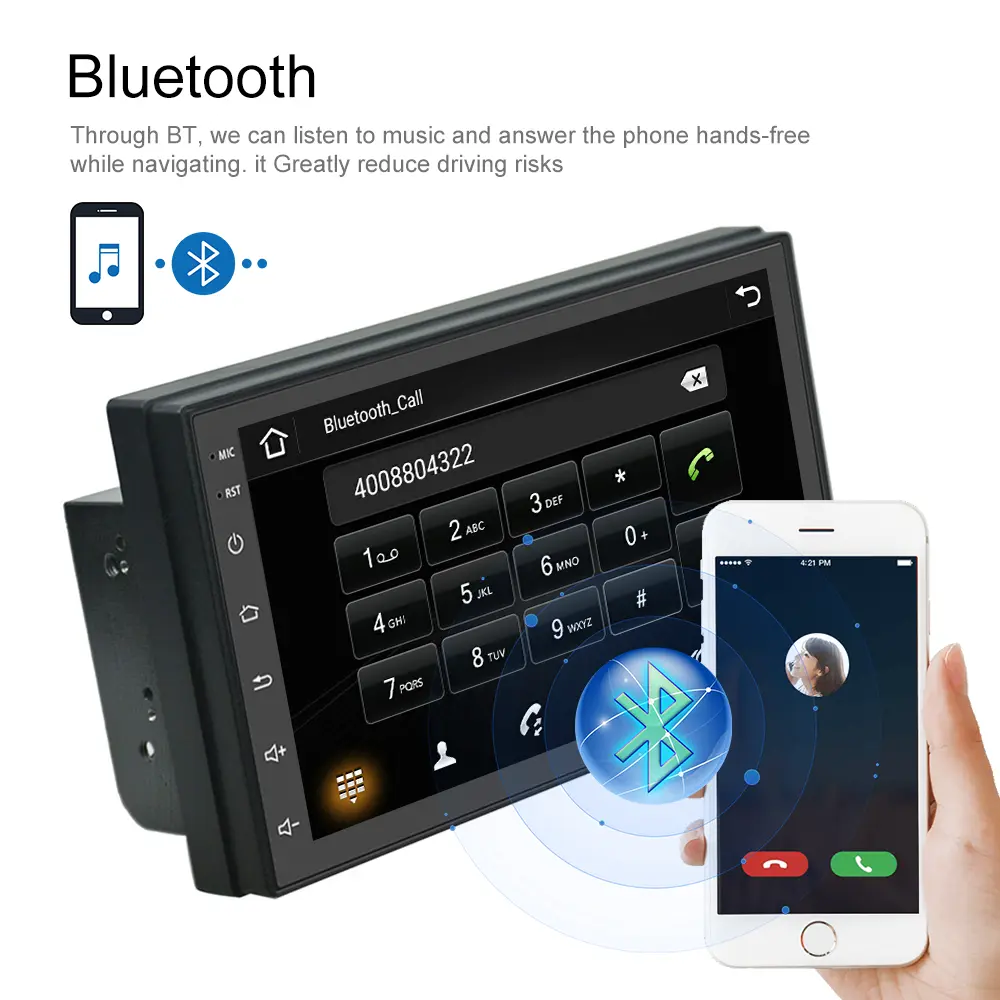 Navigație 2DIN Android cu CarPlay și Android Auto, 1GB RAM, 16GB ROM - Ideală pentru VW Golf 4, Passat B5, Skoda, Bora [14]