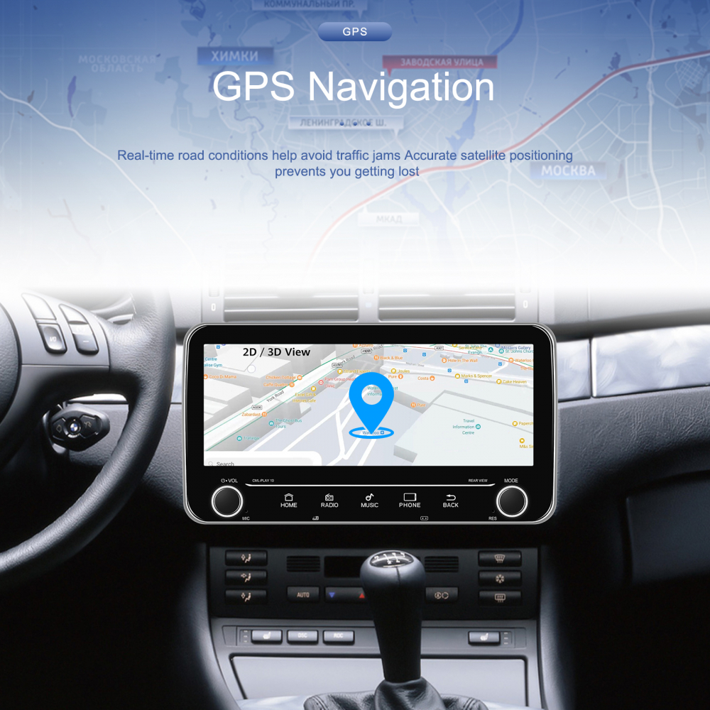 Navigatie cu Android, Universala 2DIN 10.26 inch 2+64 GB, CarPlay si Android auto wifi, youtube, waze MODEL 2025 [8]