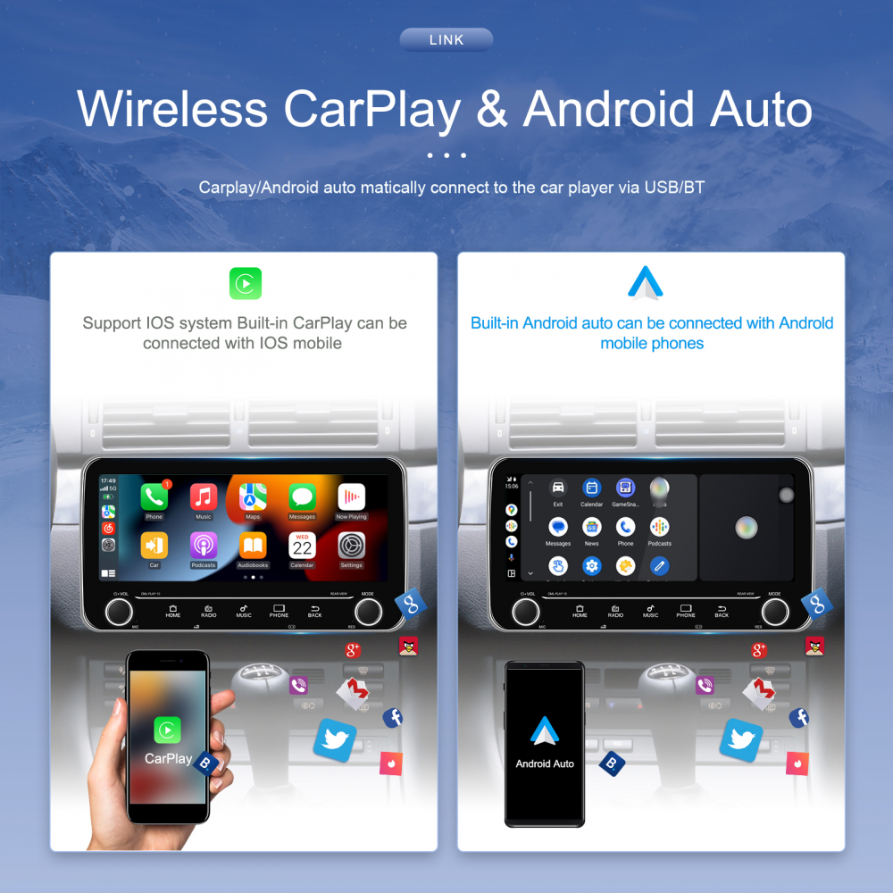 Navigatie cu Android, Universala 2DIN 10.26 inch 2+64 GB, CarPlay si Android auto wifi, youtube, waze MODEL 2025 [6]