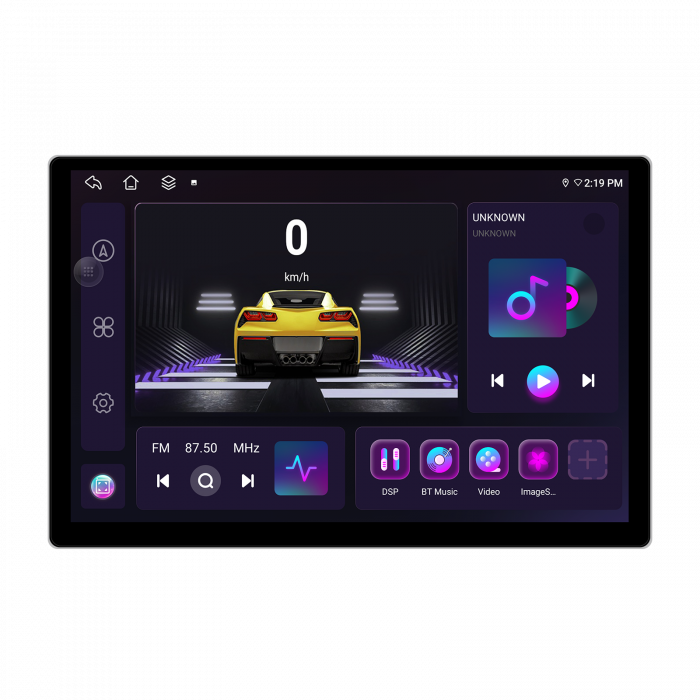 Navigație cu Android Universală, Ecran 13.1 Inch 2K QLED, Android 13, 4GB RAM, 64GB ROM, CarPlay & Android Auto, Slot SIM 4G, WiFi, Bluetooth, Radio FM/AM, GPS [3]