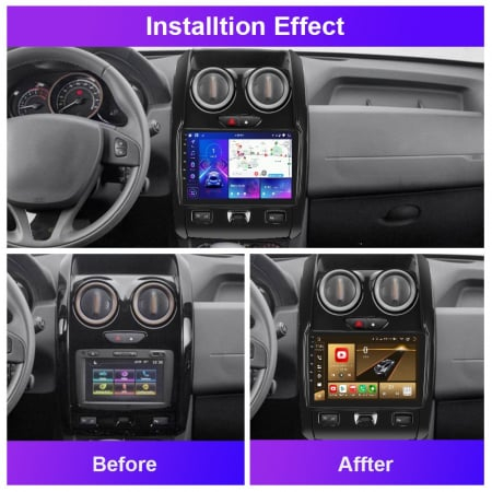 Navigatie  Dacia Duster (2012-2019), 4GB RAM 64GB Cartela SIM 4G, DSP, Android 12, Carplay si Android auto,ecran 9 Inch [4]