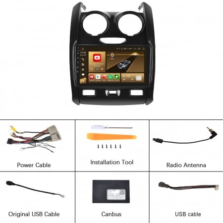 Navigatie  Dacia Duster (2012-2019), 4GB RAM 64GB Cartela SIM 4G, DSP, Android 12, Carplay si Android auto,ecran 9 Inch [5]