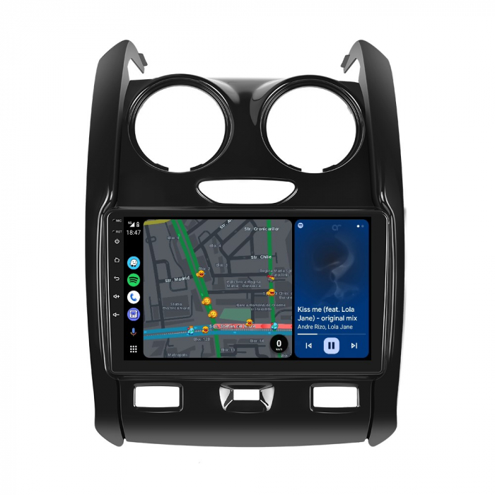 Navigatie Dacia Duster (2012-2019) cu Android 13, 4GB RAM 64 GB ROM, DSP, CarPlay si Android Auto, ecran 9 inch [2]
