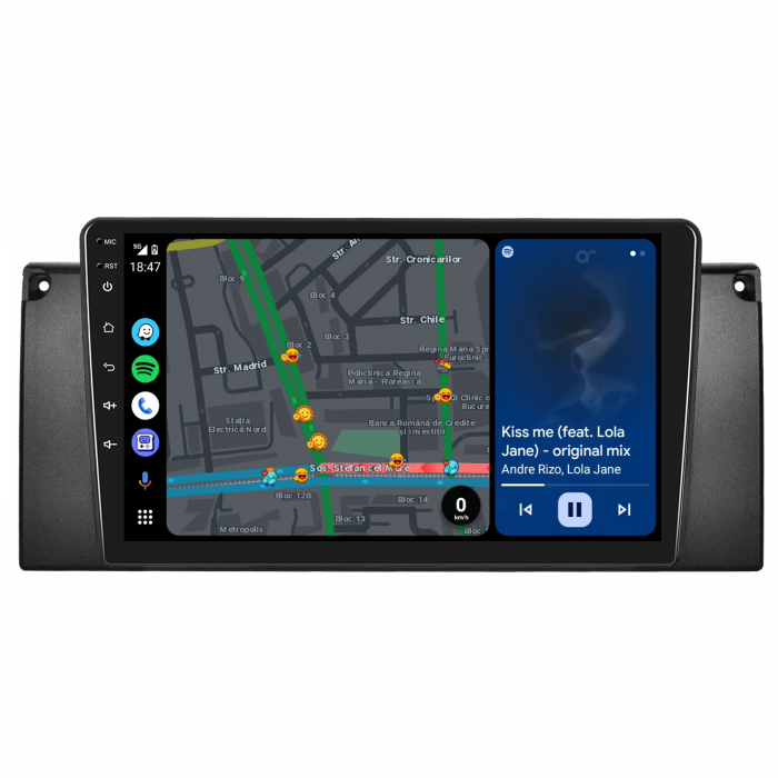 Navigatie BMW X5 E53 (1999-2005), Android 12, 8GB RAM 128GB, SIM 4G, DSP, Carplay si Android auto, ecran 9 inch [4]