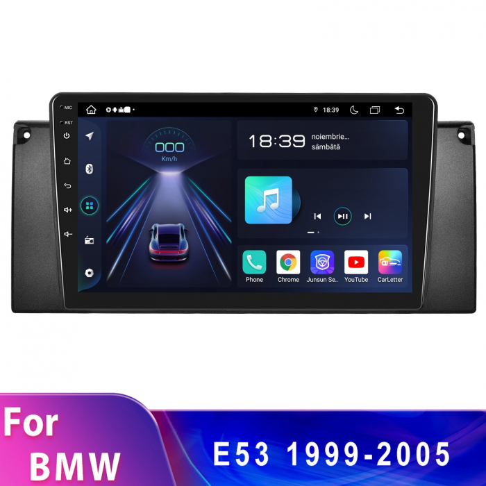 Navigatie BMW X5 E53 (1999-2005), Android 12, 8GB RAM 128GB, SIM 4G, DSP, Carplay si Android auto, ecran 9 inch [2]