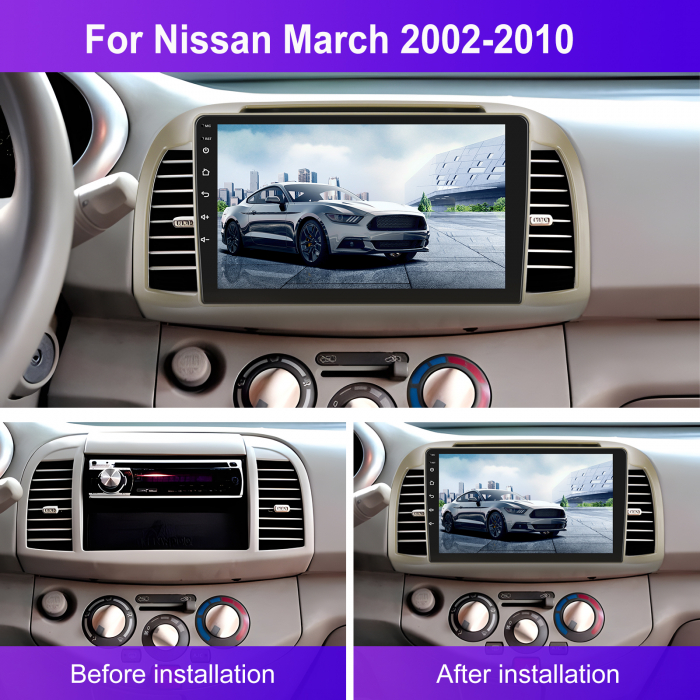 Navigatie Nissan Micra III (2002-2010), Android 12, 4GB RAM 64GB, SIM 4G, DSP, Carplay si Android auto, ecran 9 inch [5]