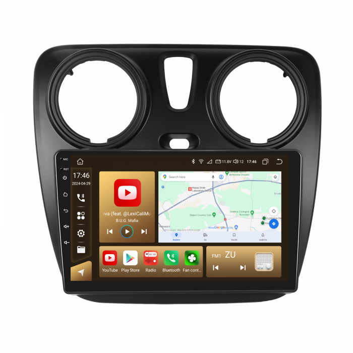 Navigatie DACIA LODGY (2012-2020), Android 12, 8GB RAM 128GB, SLOT SIM 4G, DSP, Carplay si Android auto, ecran 9 inch [3]