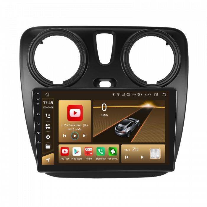 Navigatie DACIA LODGY (2012-2020), Android 12, 8GB RAM 128GB, SLOT SIM 4G, DSP, Carplay si Android auto, ecran 9 inch [1]
