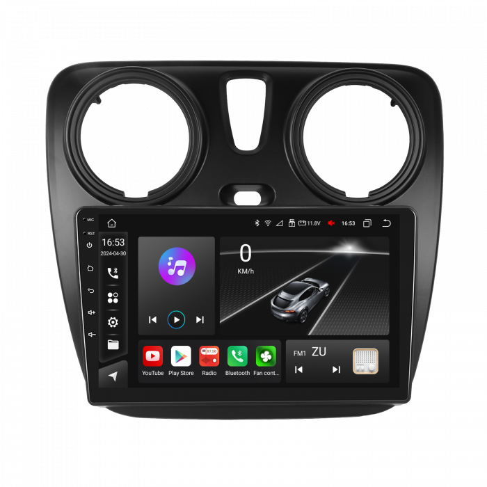 Navigatie DACIA LODGY (2012-2020), Android 12, 8GB RAM 128GB, SLOT SIM 4G, DSP, Carplay si Android auto, ecran 9 inch [4]