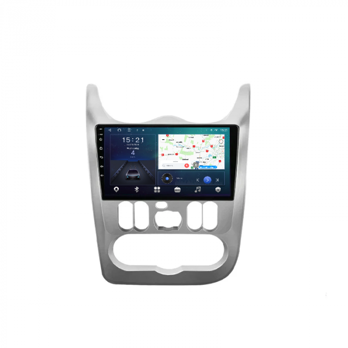 Navigatie Dacia Logan 1 (2008-2013) Android 12, 8GB RAM 128GB ROM, SIM 4G, CarPlay si Android Auto, DSP ecran 9 inch [2]