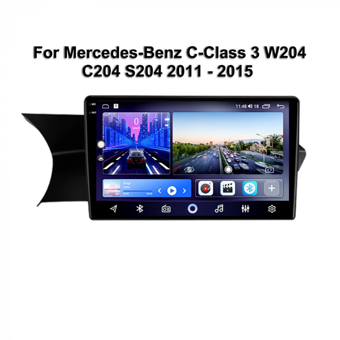 Navigatie Mercedes C-Class W204 (2011-2014), Android 12, 2GB RAM 32GB, DSP, Carplay si Android auto, ecran 9 inch [5]