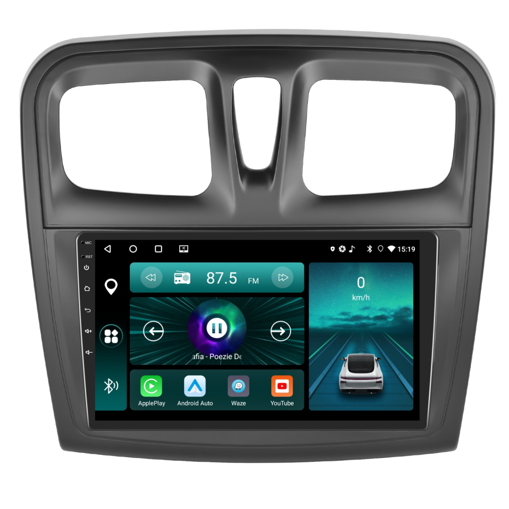 Navigație Dacia Logan, Duster, Sandero (2012-2020) 4GB 64GB, Android 13 cu CarPlay și Android Auto Wireless Ecran 9 Inch, GPS, WiFi Integrat, DSP [5]