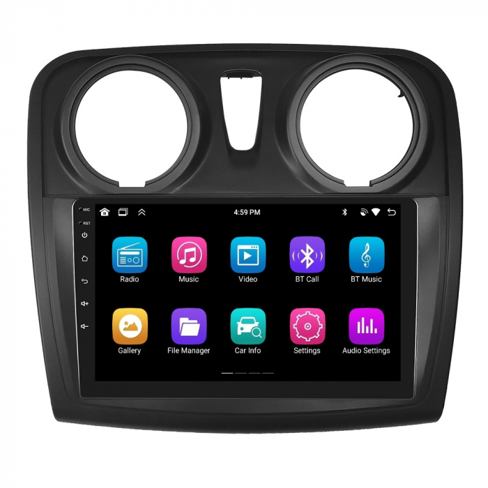 Navigatie Dacia Logan, Duster, Sandero (2012-2020), 4GB RAM 64GB, DSP, Android 12, Carplay si Android auto,ecran 9 Inch [3]