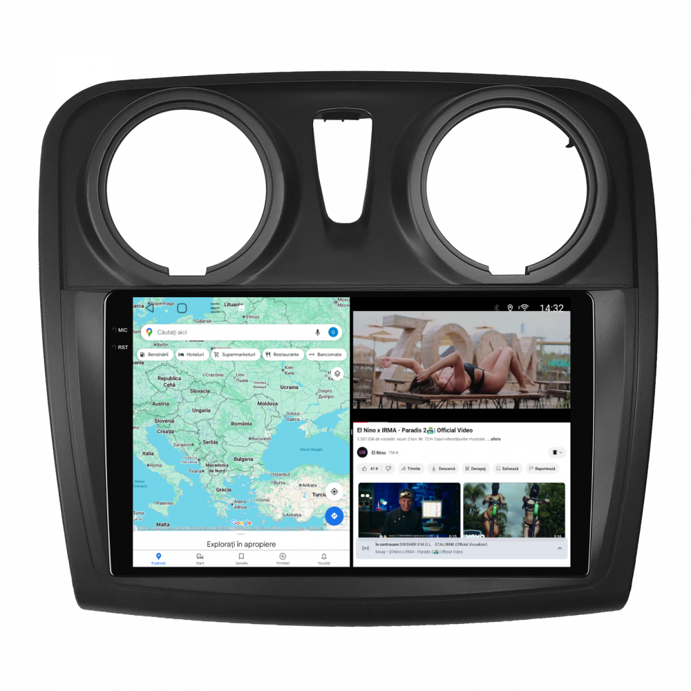 Navigatie Dacia Logan, Duster, Sandero (2012-2020), 4GB RAM 64GB, SLOT Cartela SIM 4G, DSP, CarPlay si Android Auto, ecran 9 Inch [5]