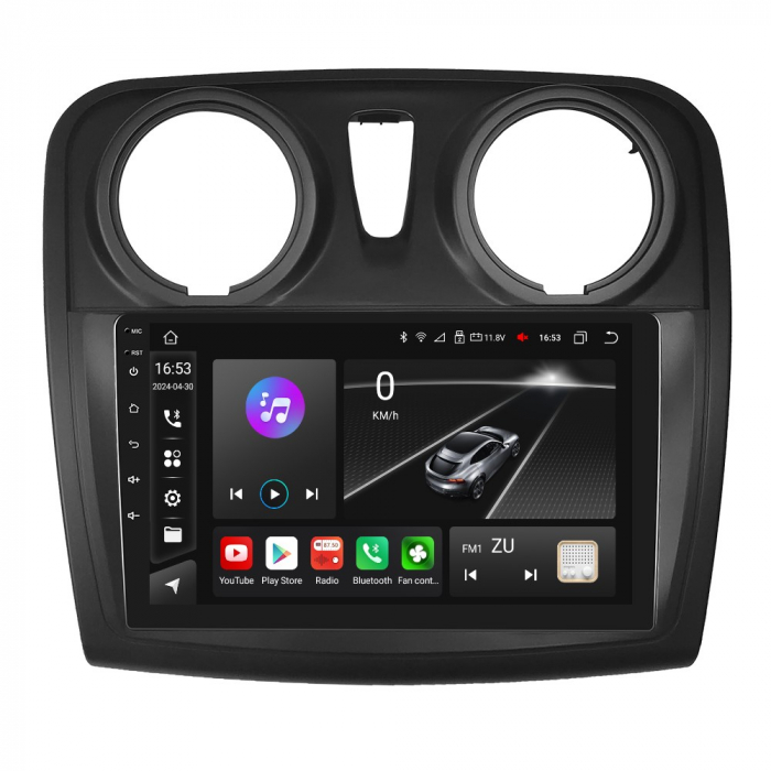 Navigatie Dacia Logan, Duster, Sandero (2012-2020), 8 GB RAM 128 GB Cartela SIM 4G, DSP, Android 13, Carplay si Android auto,ecran 9 Inch [3]