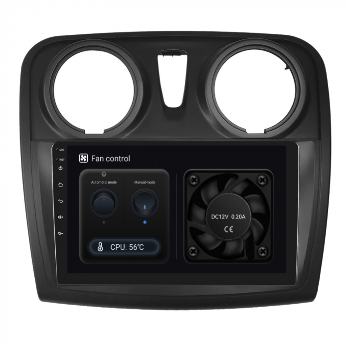 Navigatie Dacia Logan, Duster, Sandero (2012-2020), 8 GB RAM 128 GB Cartela SIM 4G, DSP, Android 13, Carplay si Android auto,ecran 9 Inch [2]