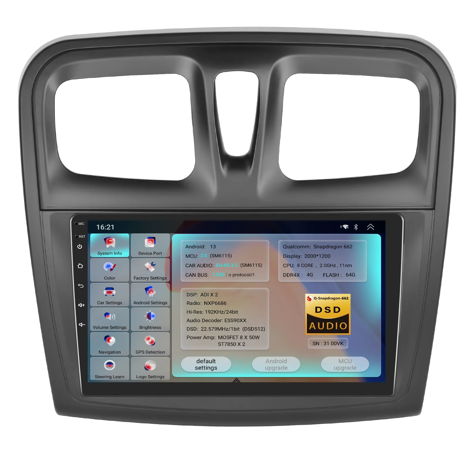 Navigatie 2K QLED, Dacia Logan, Duster, Sandero (2012-2020), 4 GB RAM, SLOT SIM 4G, DSP, CarPlay si Android Auto ecran 9.36 inch [2]